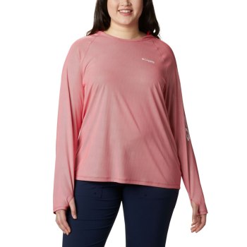 Columbia PFG Tidal Deflector Plus Size, Sudaderas Con Capucha Rojos Para Mujer | 526931-RAO